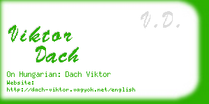 viktor dach business card